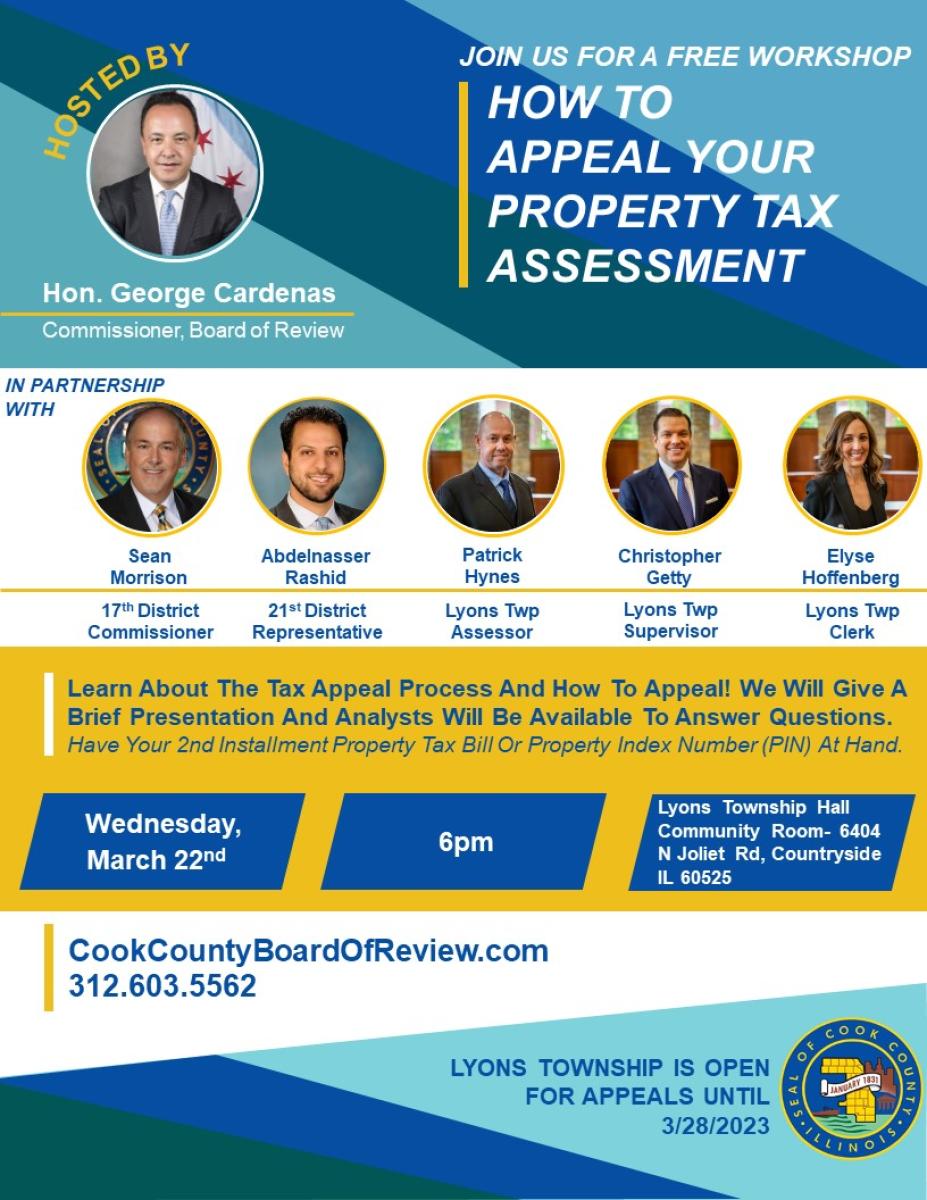 Commissioner Cardenas Lyons Township Event Cook County Board of Review